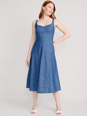 Old Navy Denim Midi Dress